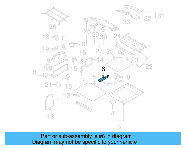 Instrument Panel Retainer Clip 3B5-867-208-A - View 6