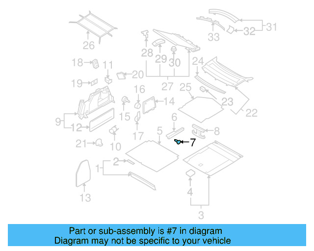 Rear Pillar Trim Retainer Clip 3C9-867-208-A - View 18