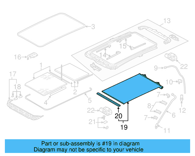Sunroof Cover 1K0-877-255-A-DD9