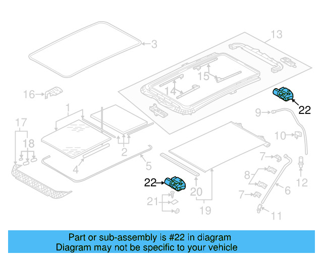 Sunroof Motor 8R0-959-591-A - View 18