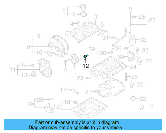 Timing Case Bolt N-910-967-02 - View 23