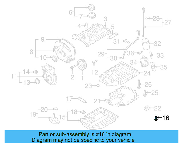 Timing Case Bolt N-910-967-02 - View 8