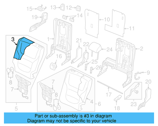 Seat Back Pad 7P6-885-776-K - View 4