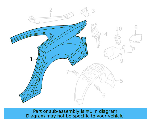 Quarter Panel 3G8-809-843 - View 4