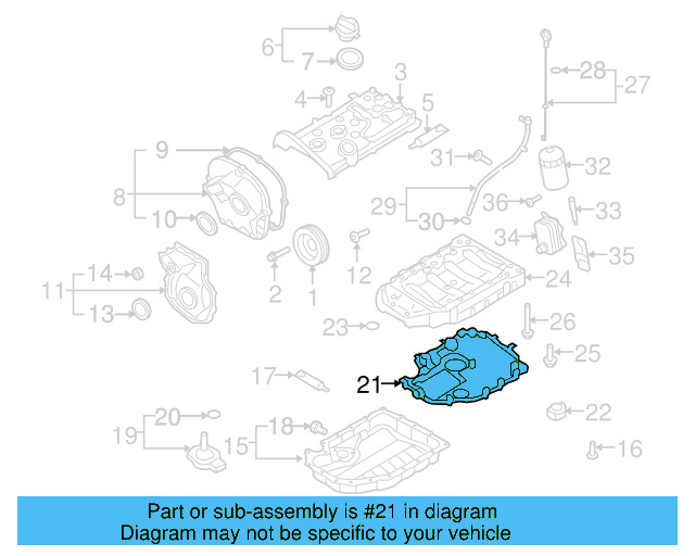 Oil Pan Baffle 06J-103-138-F - View 6
