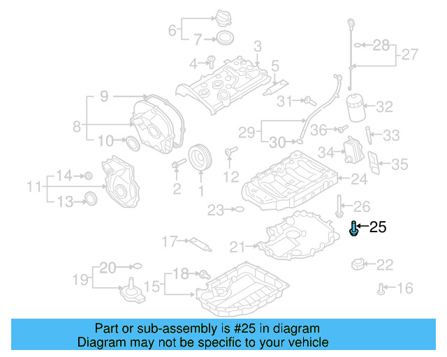 Timing Case Bolt N-910-967-02 - View 24