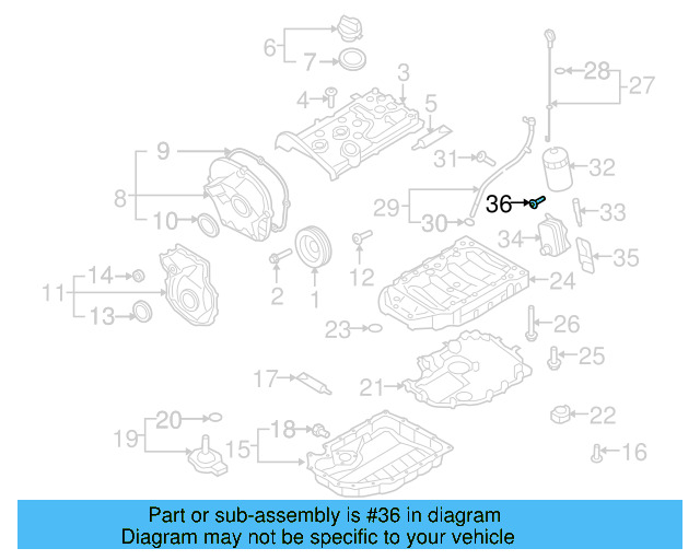 Upper Oil Pan Bolt N-910-488-02 - View 17