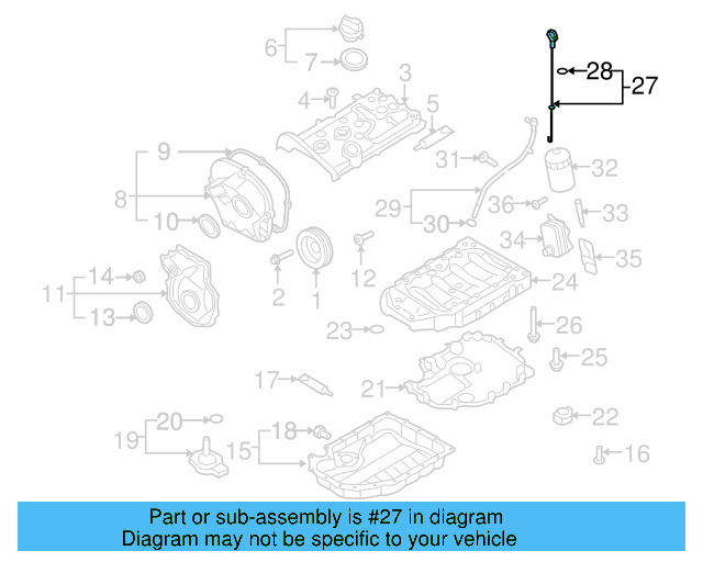 Engine Oil Dipstick 06J-115-611-L - View 11