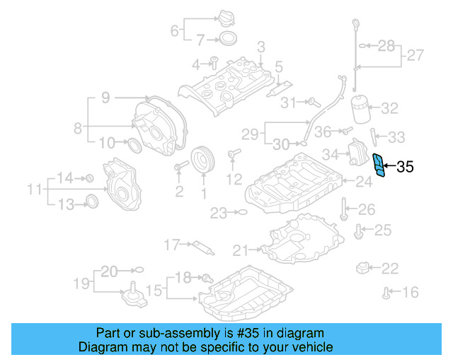 Oil Cooler Gasket 06J-117-070-C - View 9