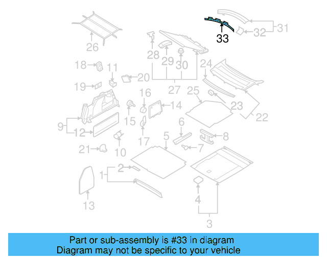 Strip Molding 3C5-863-657-D-28U - View 3