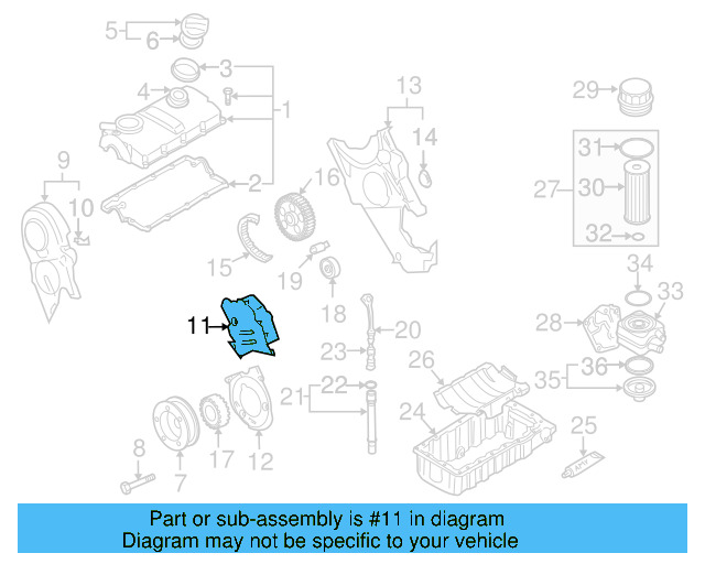 Engine Timing Cover 045-109-147-A - View 2