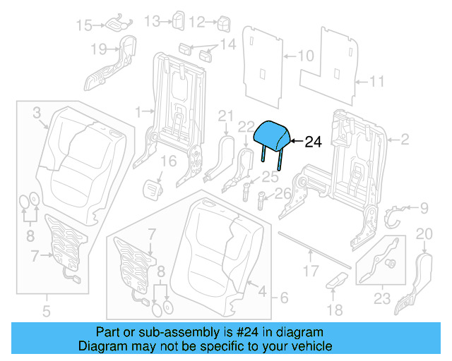 Headrest 7P6-885-901-K-VAQ - View 2