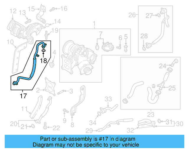 Oil Outlet Tube 06K-145-735-AB