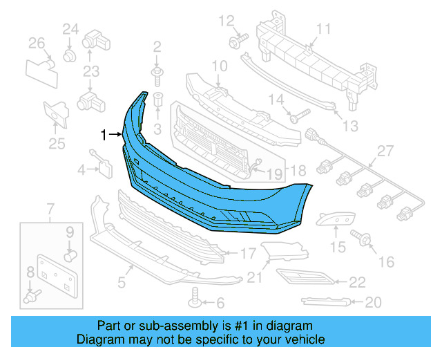 Bumper Cover (Unpainted) 5c6807217aggru - View 3