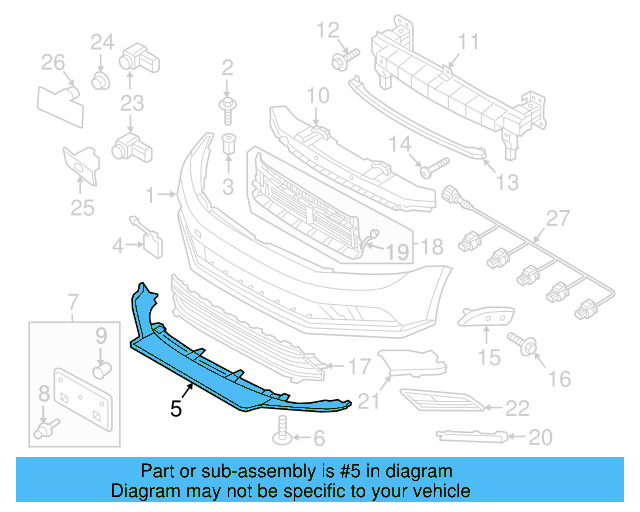 Lower Deflector 5C6-805-903-J-9B9 - View 7