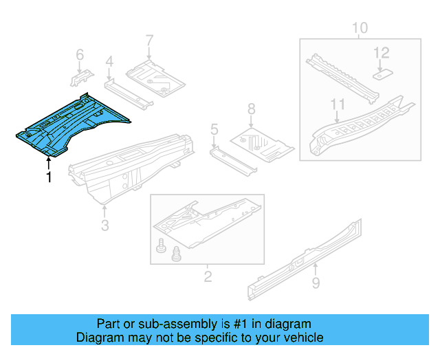 Floor Pan 7P0-803-062 - View 9