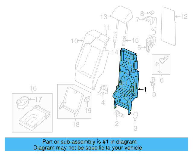 Seat Back Frame 7P0-885-209 - View 3