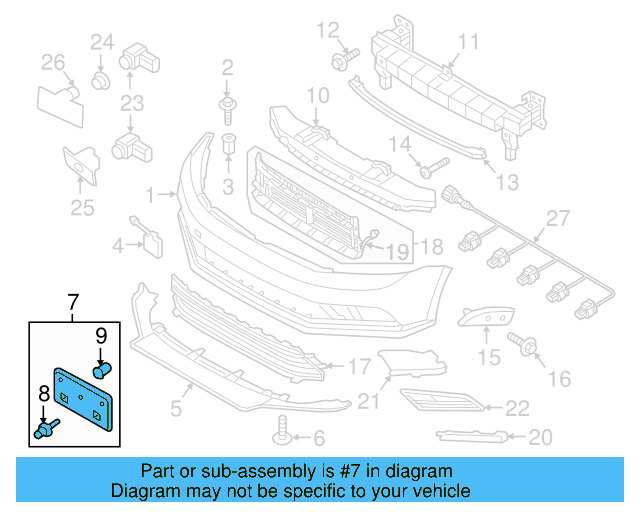 License Bracket 5C6-807-285-E-9B9 - View 5