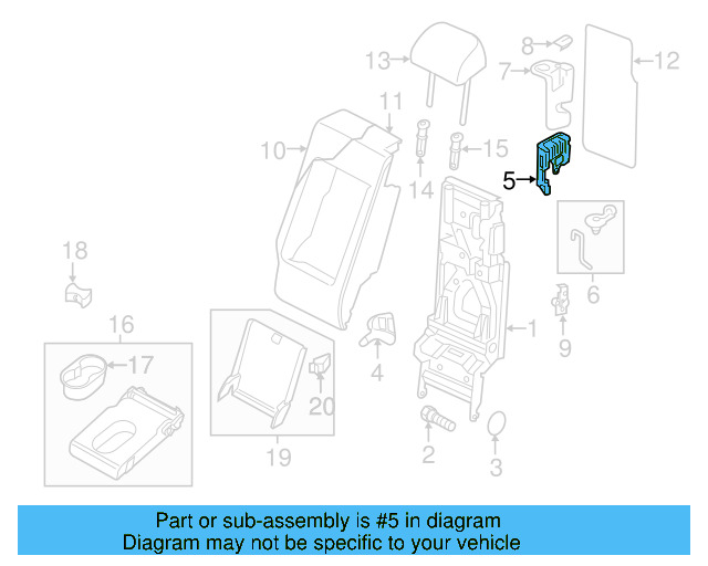 Latch 7P0-886-165-D - View 7