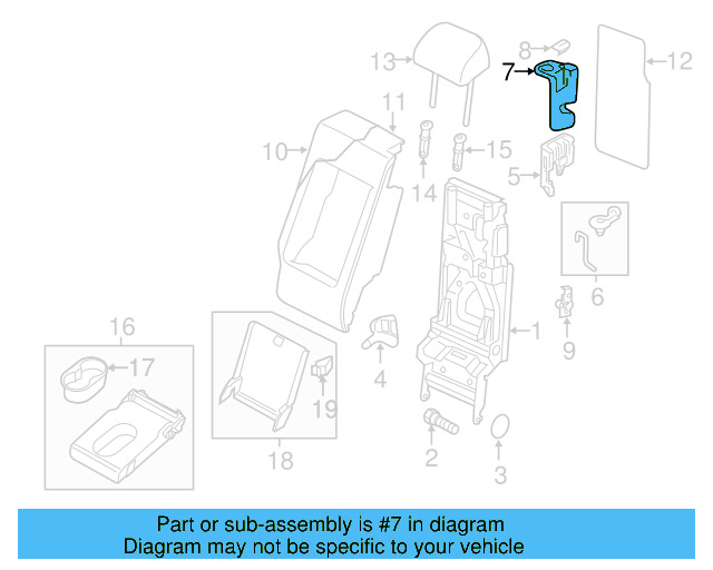 Latch Cover 7P0-885-607-B-82V - View 4