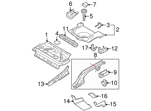 Mount Bracket Extension 1J0-813-120-B - View 17