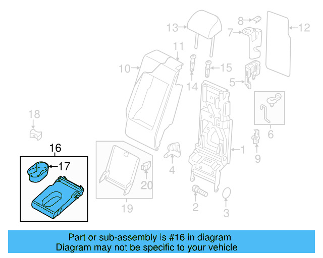 Armrest 7P6-885-081-AH-DOM - View 3