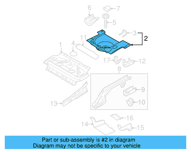 Floor Pan 1Y0-813-114-A - View 6