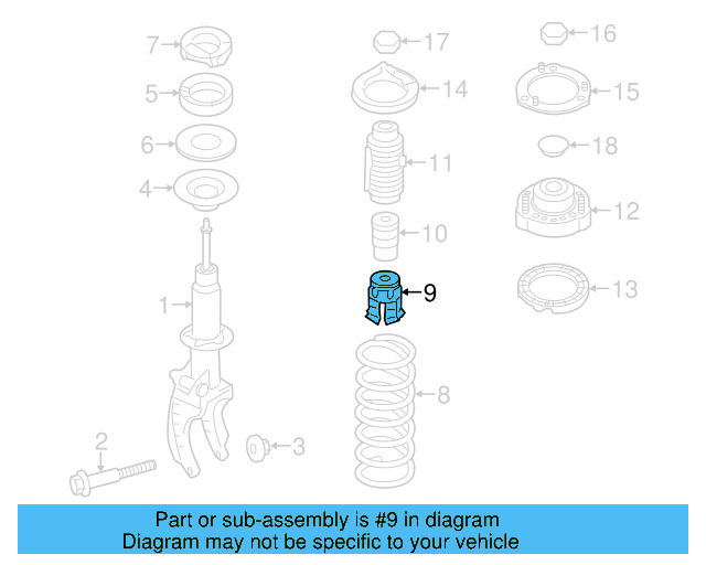 Lower Spring Insulator 7P0-412-375-B - View 2
