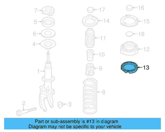 Upper Seat Packing 7P0-411-177 - View 3