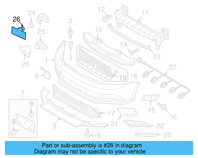 Park Sensor Bracket 5C6-919-494-A - View 5