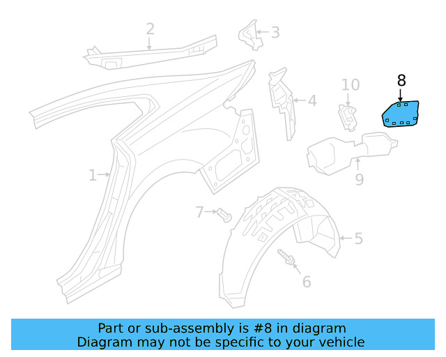 Fuel Door (Unpainted) 3g8809909agru