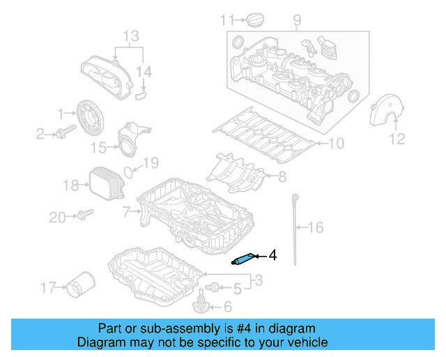 Upper Oil Pan Sealer D-176-501-A1 - View 32