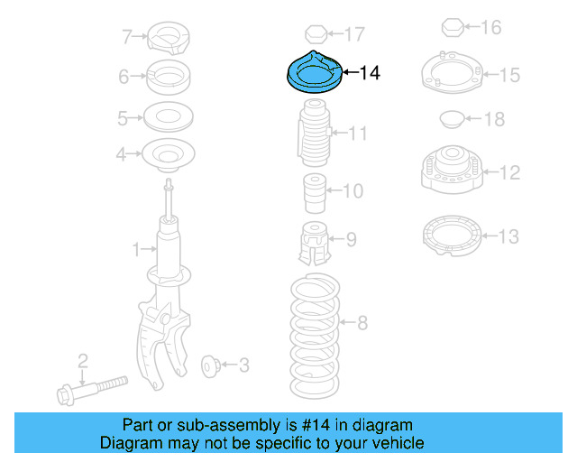 Coil Spring Insulator 7P0-511-149 - View 6