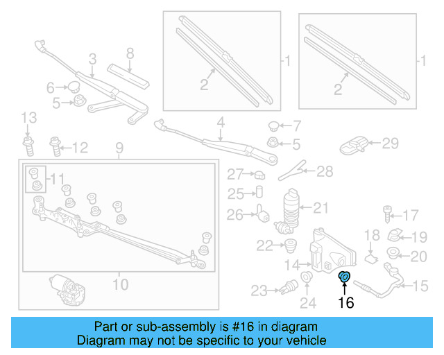 Wiper Arm Nut N-102-613-11