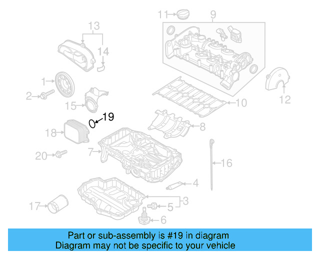 Oil Cooler Seal 04E-115-111-D - View 10
