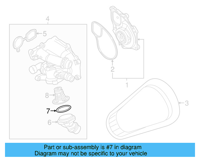 Engine Coolant Thermostat Gasket 06H-121-119-E - View 24