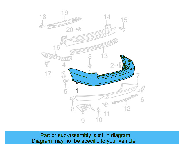 Bumper Cover (Unpainted) 1k9807417bgru