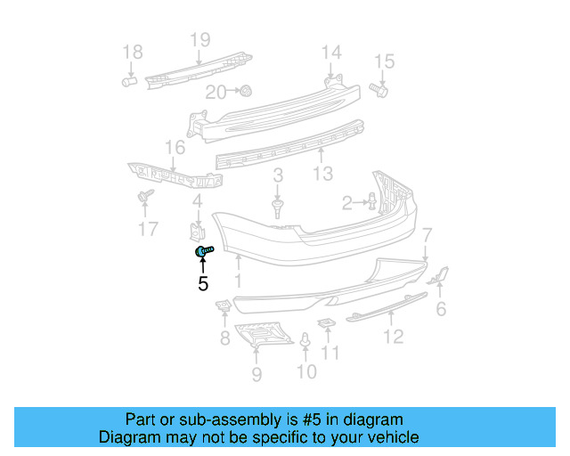 Fender Liner Extension Screw N-103-546-02 - View 229