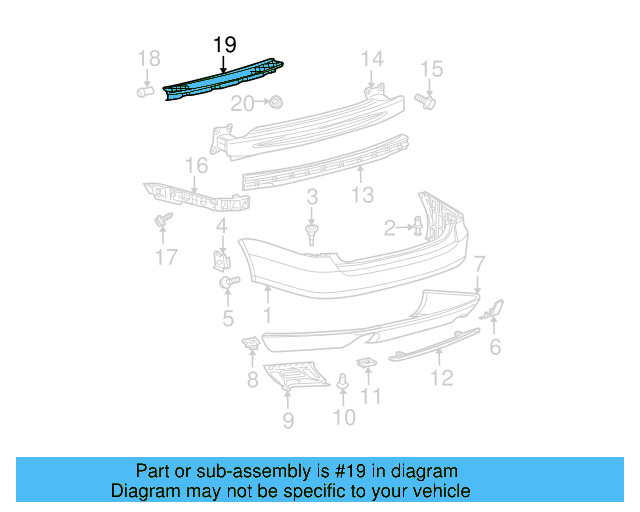 Bumper Cover Support Rail 1K5-807-863-B
