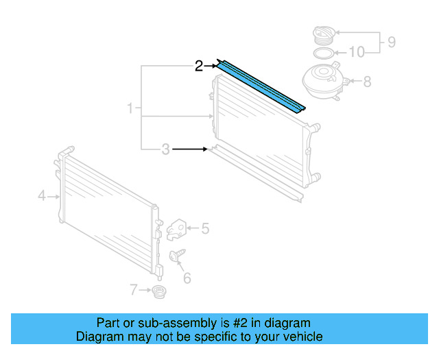 Radiator Upper Seal 1K0-121-345-C - View 21