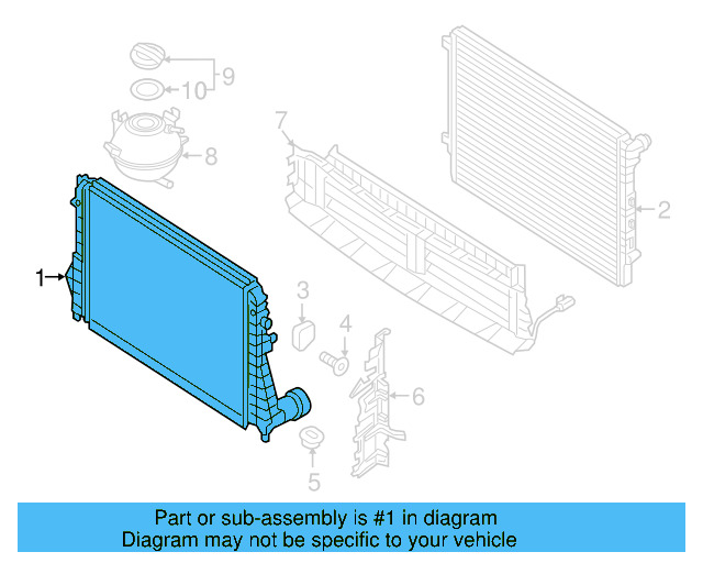 Auxiliary Radiator 5K0-121-251-S - View 17