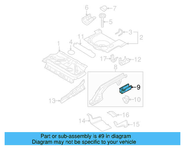 Rail Assembly Reinforced Plate 1J0-803-403 - View 16