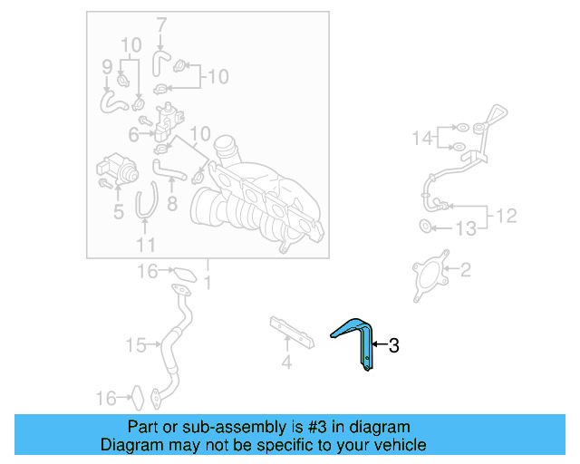Turbocharger Bracket 06J-145-536-M - View 21