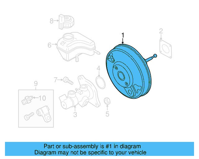 Power Brake Booster 1K1-614-106-BL - View 10