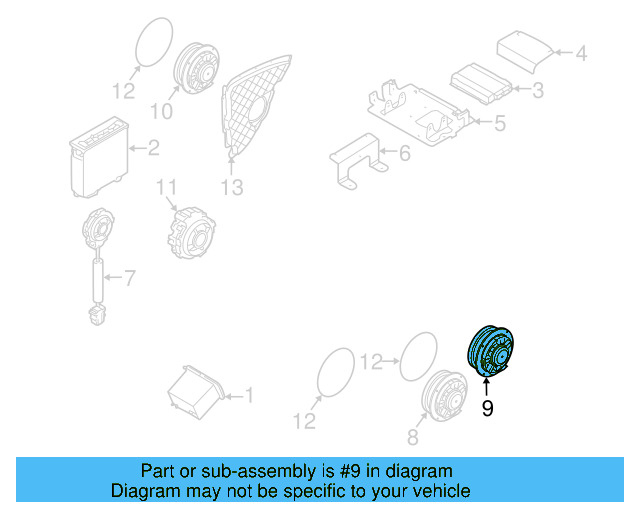 Rear Dr Speaker 5K0-035-453 - View 11
