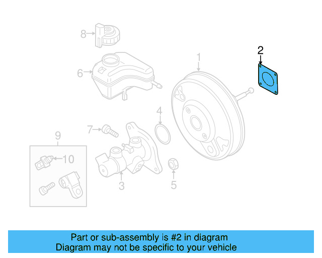 Booster Assembly Gasket 6Q0-612-161 - View 49