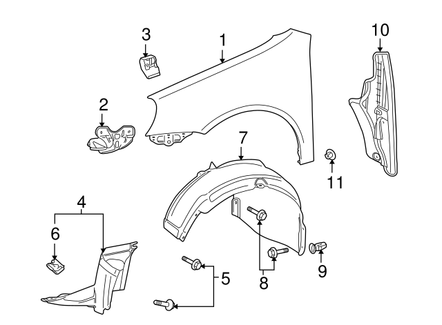 Quarter Panel Splash Shield Nut N-907-579-01 - View 51
