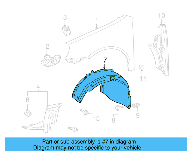 Rear Fender Liner 1K5-805-978-B - View 6