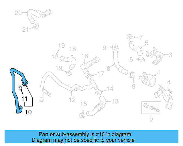 Inlet Tube 04L-121-065-AJ - View 3
