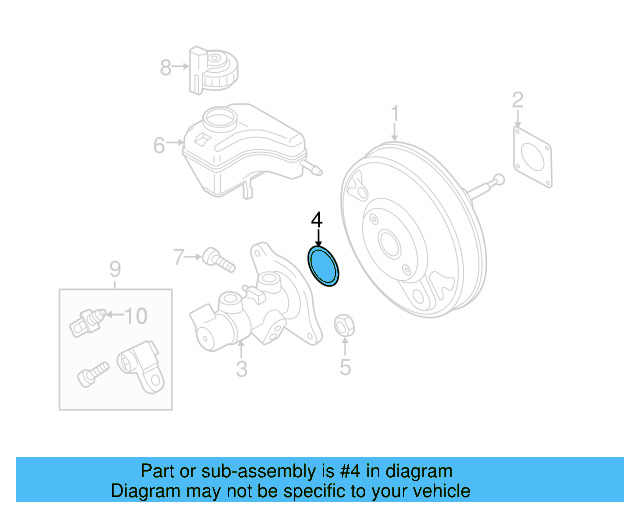 Master Cylinder Gasket 1J0-611-243-A - View 11